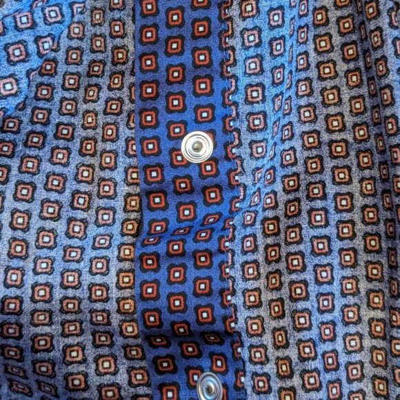 Like New Men's Western Roper Amarillo Copper Creek Foulard Pearl Snap Shirt - Picture 14 of 16